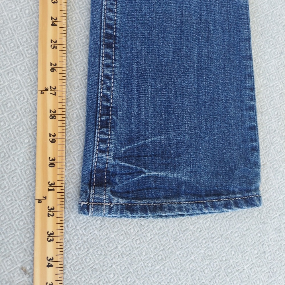 Miss Me Jeans Women 28 Blue JW6066B Bootcut Embellished Rhinestone Low Rise - Picture 5 of 6